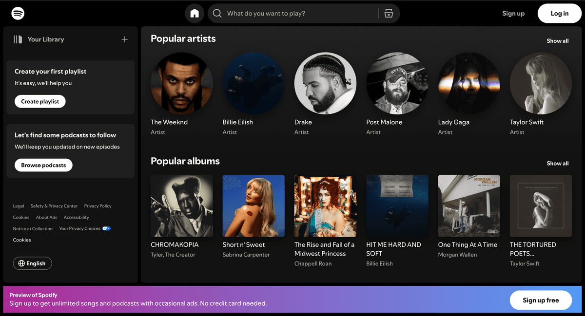 Spotify Web Player